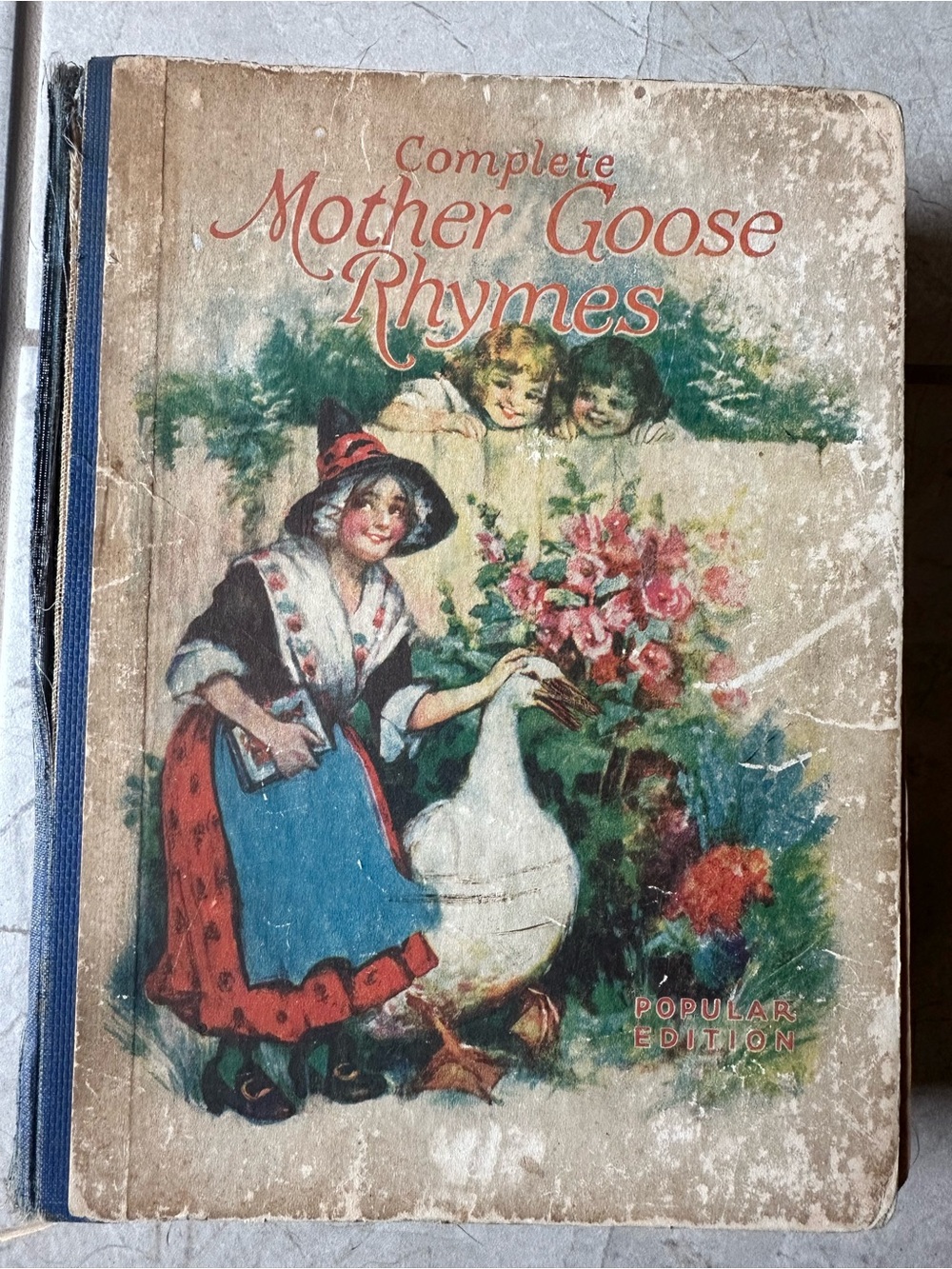 1932 The Complete Mother Goose Popular Edition color plate Frontspiece Saalfield